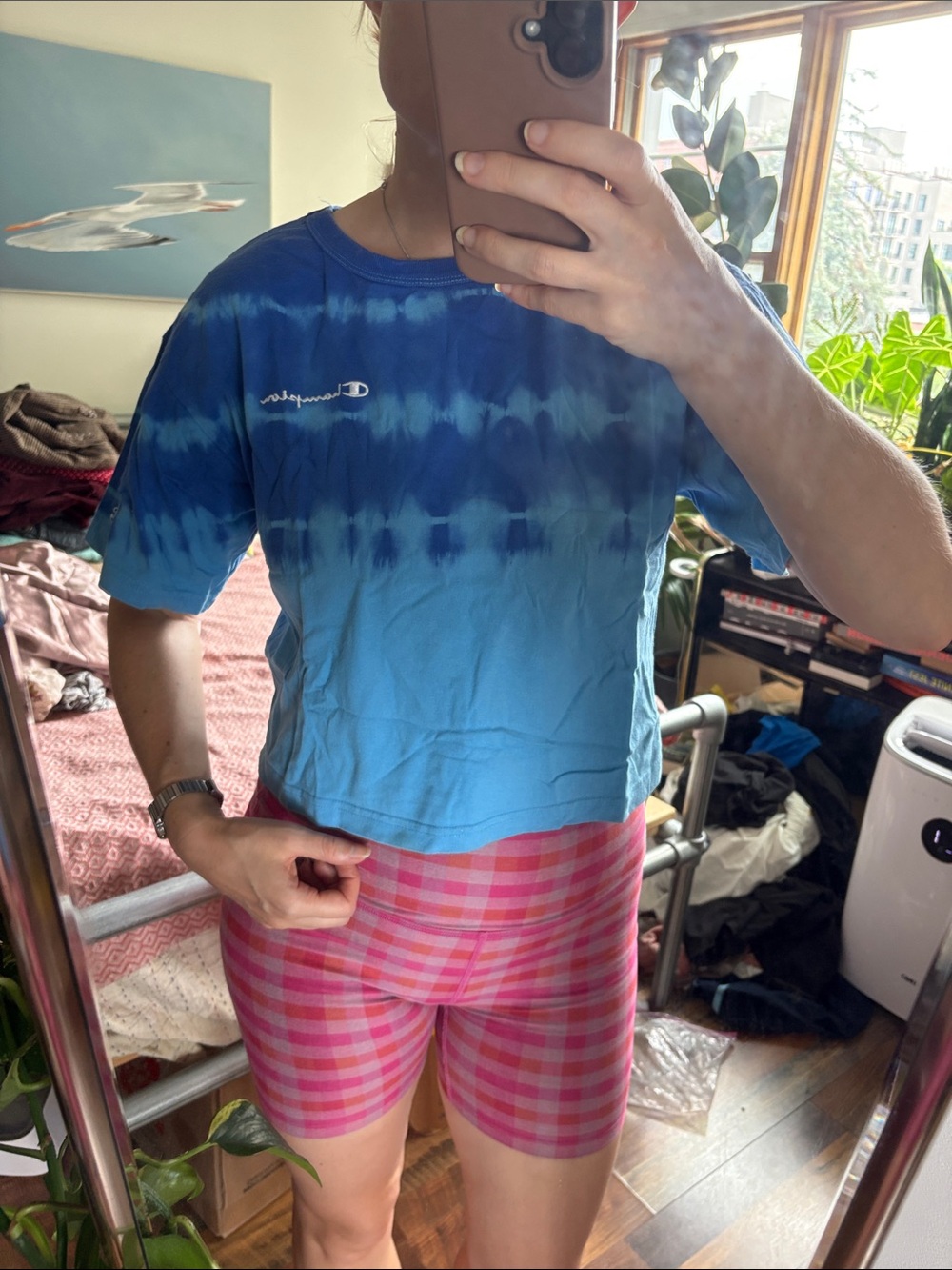 Champion Blue Tie-Dye Short Sleeve Tee